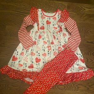 Millie Loves Lilly Heart Dress and Leggings